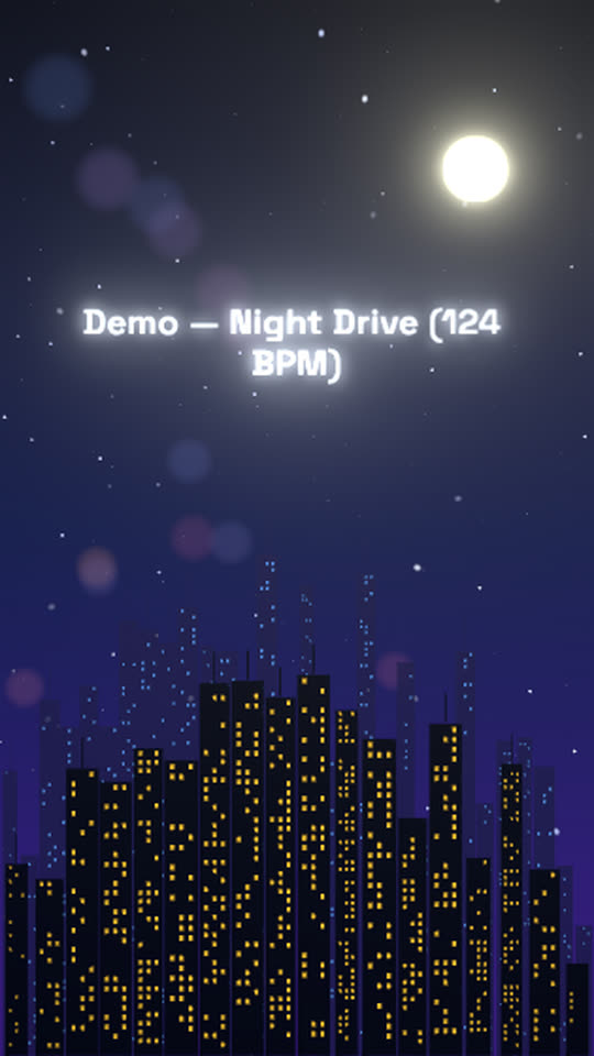 City Skyline template laid out in 9:16 for Reels, TikTok and Shorts