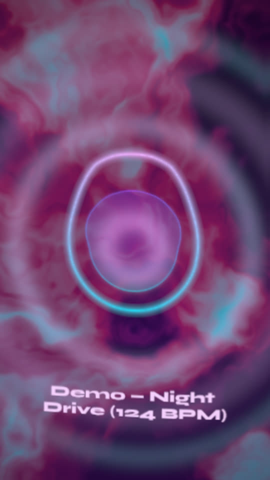 Liquid Bass template laid out in 9:16 for Reels, TikTok and Shorts