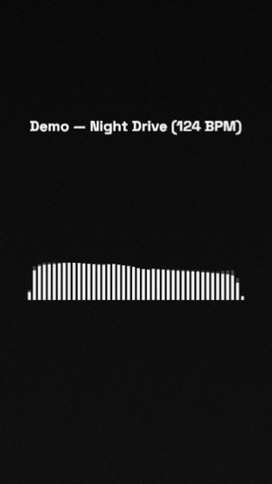 Minimal Bars template laid out in 9:16 for Reels, TikTok and Shorts