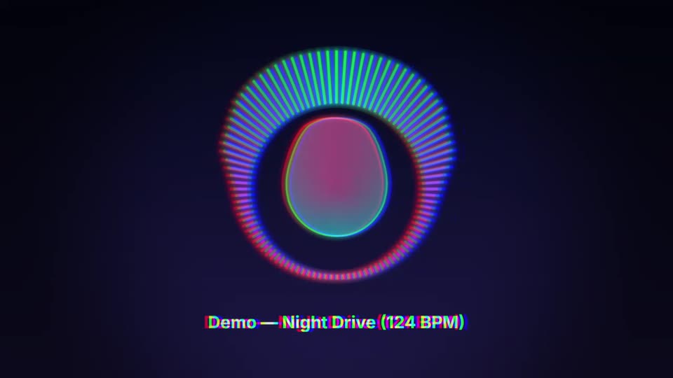 Neon Radial template, rendered by WaveMotion