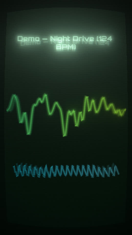 Oscilloscope template laid out in 9:16 for Reels, TikTok and Shorts