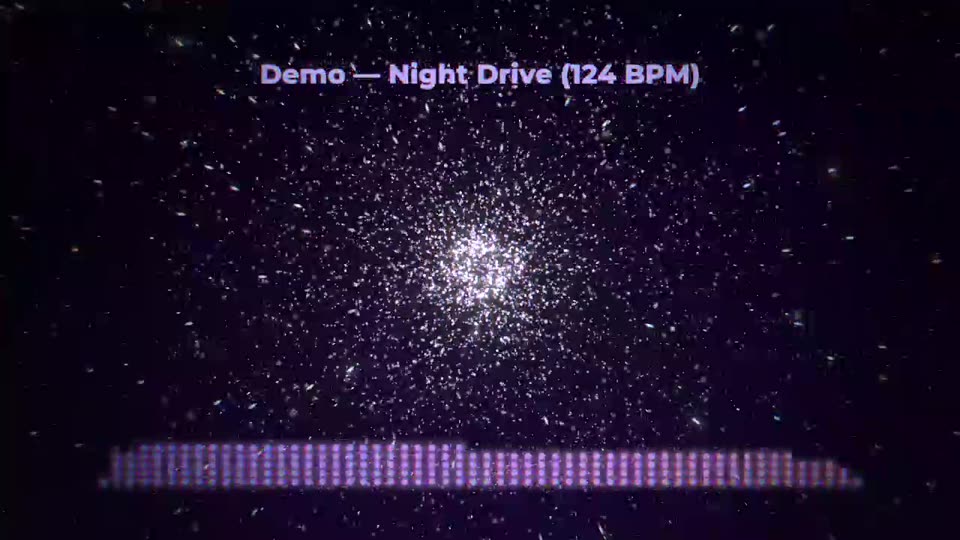 Particle Burst template, rendered by WaveMotion