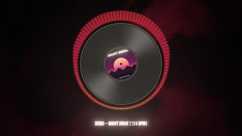 Vinyl Record template, rendered by WaveMotion