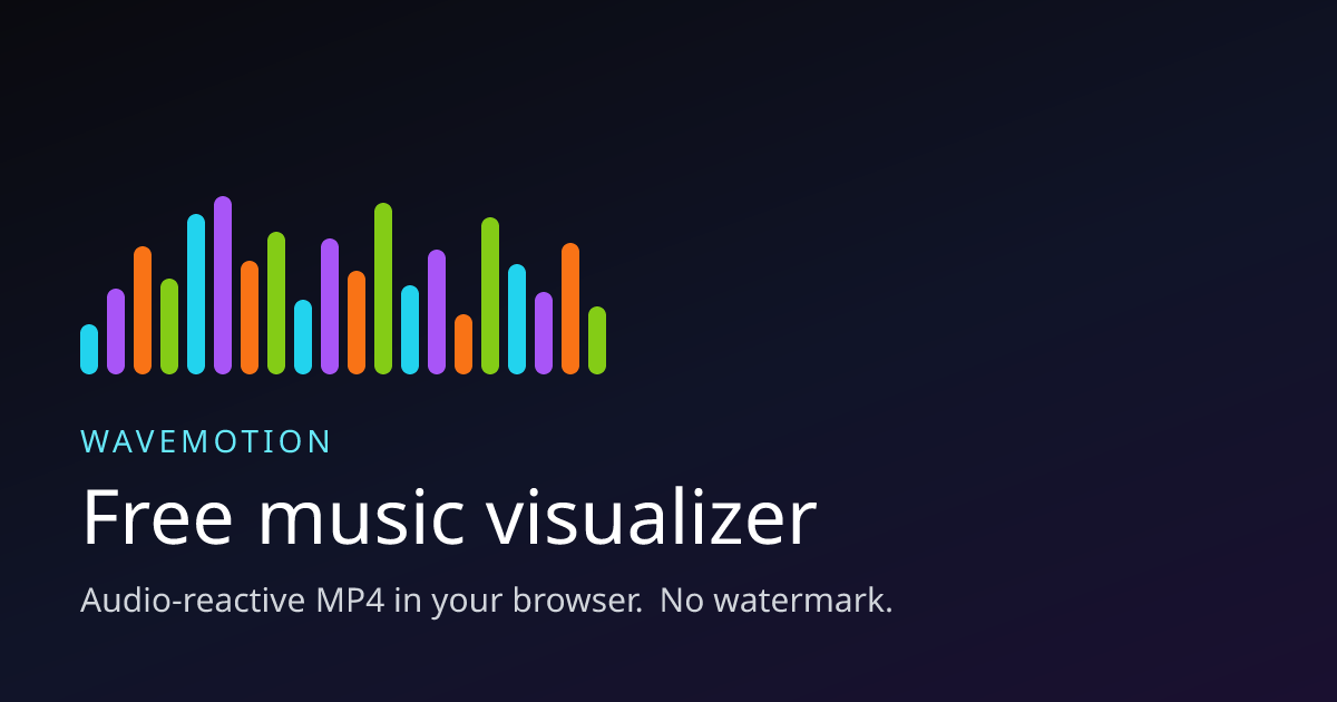 Free Music Visualizer Studio | WaveMotion